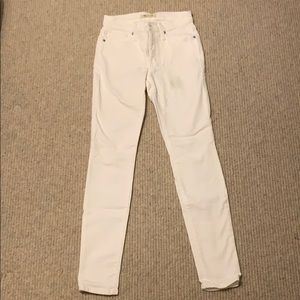 Madewell White high rise skinny jeans